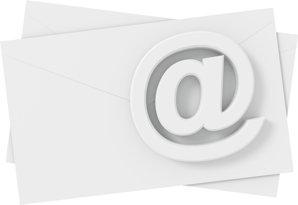 Email Icon Design. at Sign with Letter. 3D Element.